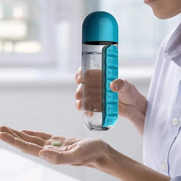 Water Bottle With Pillbox