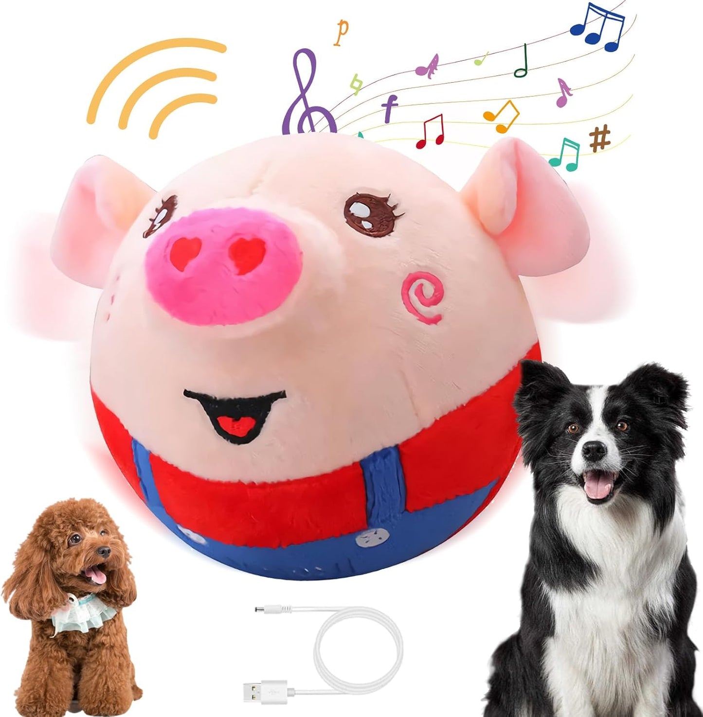 BouncyPig™ Smart Interactive Jumping Dog Toy (Rechargeable)