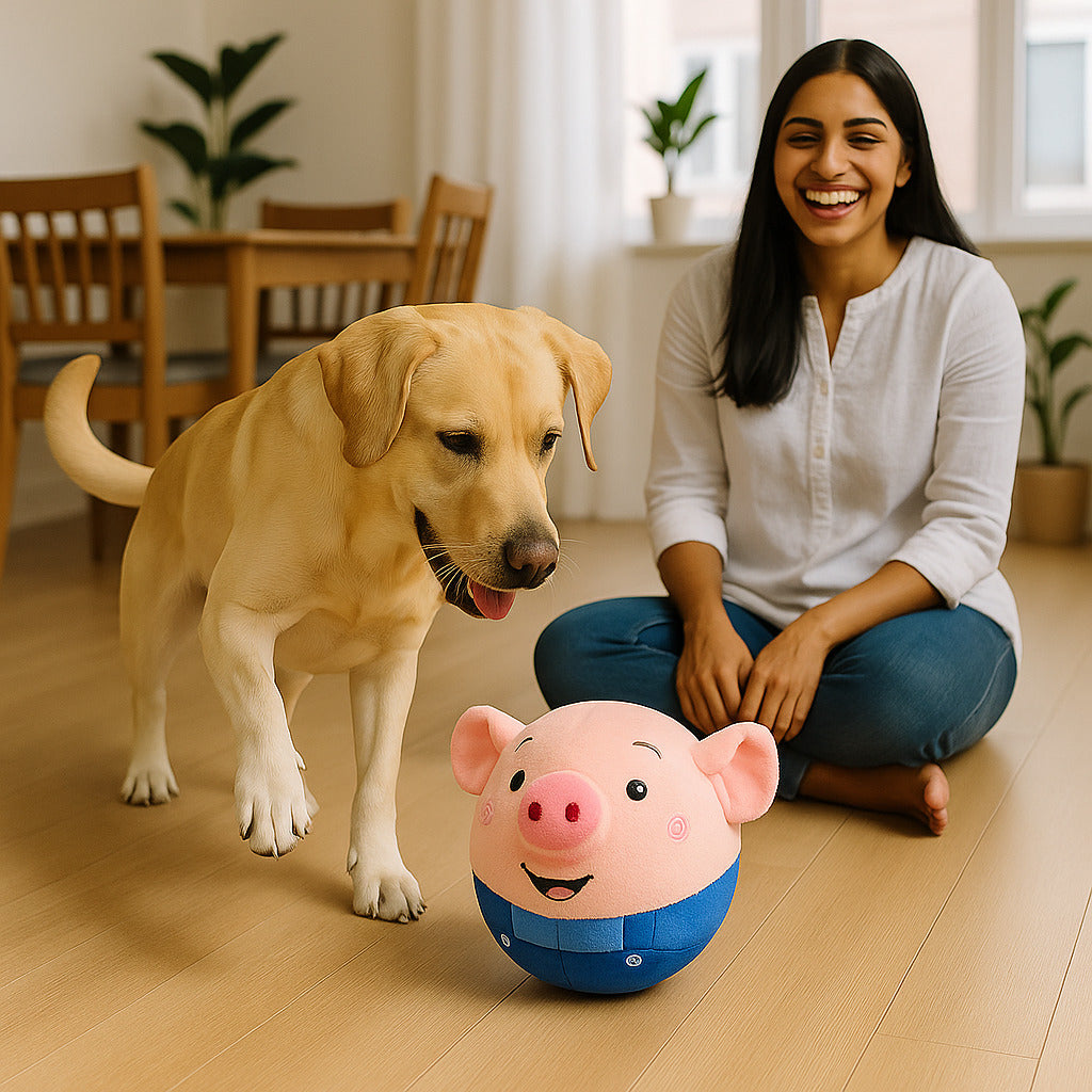 BouncyPig™ Smart Interactive Jumping Dog Toy (Rechargeable)
