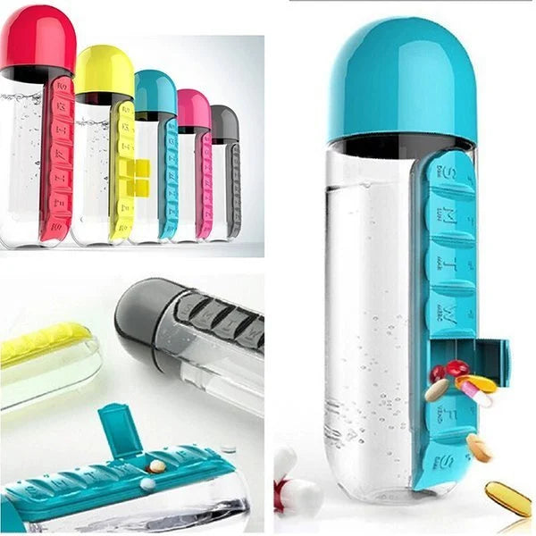 Water Bottle With Pillbox