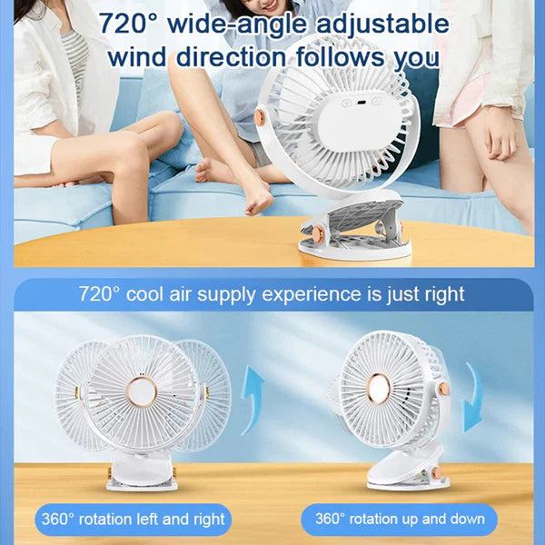 Rechargeable Portable Clip On Fan